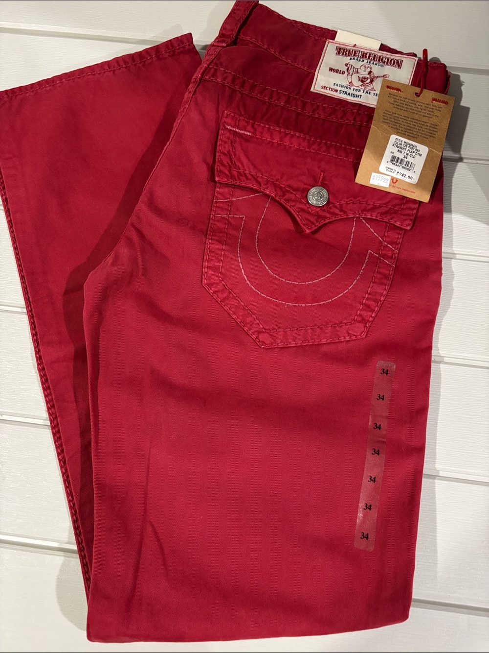 NWT True Religion Men’s Crimson Straight Leg Jeans